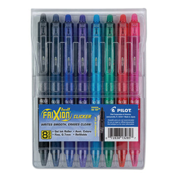 Pilot® Frixion Clicker Erasable Gel Pen, Retractable, Fine 0.7 Mm, Assorted Ink And Barrel Colors, 8-pack freeshipping - TVN Wholesale